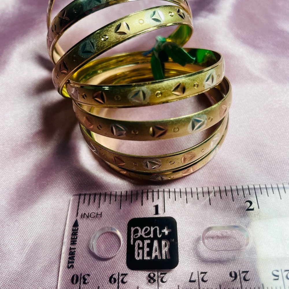 Gold and Silver Bangle Set of 7